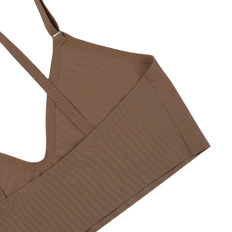 Breathable Women's V-Neck Bra and Panty Set