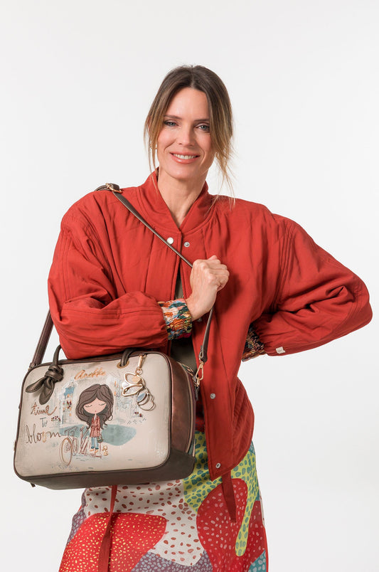 Bolso de asa corta cuadrado Tulip